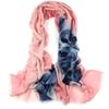 Cachecol de Lã Pintado à Mão, Dupla Utilização como Xale para Proteção contra o Frio, Gola Térmica Feminina para Outono e Inverno, Design Personalizado Pintado à Mão com Plantas e Flores Artesanais