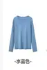 2025 Nova Blusa de Base Outono Gola Alta Pequena Cor Lisa Efeito Emagrecedor Manga Longa Gola Alta Meio Gola Blusa de Base