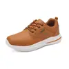 Zapatos casuales de cuero estilo británico para otoño e invierno, zapatos de cuero ligeros y de suela blanda para hombre, zapatos deportivos resistentes al agua para ventas transfronterizas