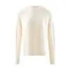 2026 Estilo Minimalista Otoño/Invierno Nueva Ropa de Punto de Cachemir para Bebé para Mujer Cuello Redondo Borde Enrollado Mangas Raglán Suéter de Estilo Relajado