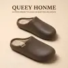 Nuevas Zapatillas de Algodón de Invierno para Pareja Ropa de Casa para Mujer Impermeables para Exteriores Antideslizantes Suela Suave Antibacterianas Cálidas Zapatillas de Felpa de Algodón para Hombre de Invierno