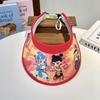 Sombrero de Nezha para Niños 2025 Nuevo de Ala Ancha Dibujos Animados Verano Exterior Protección Solar Sombrilla para Niños y Niñas