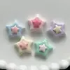 Acessórios de Resina de Estrela Pequena de Cinco Pontas em Duas Cores, Presilhas de Cabelo Estrela Coloridas, Fivelas de Sapato, Acessórios para Capa de Celular com Cola Cremosa