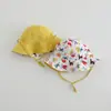 Nuevo Sombrero de Pescador de Doble Cara para Niños, Estilo Japonés y Coreano, Sombrero de Sol Simple Estampado, Sombrero de Bebé Versátil Casual a la Moda, Transfronterizo