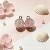 Qipao de Gama Alta Botones de Rana Base de Flor de Jade Chino Botones Redondos de Perlas Botones Retro Hechos a Mano Accesorios Decorativos Hanfu