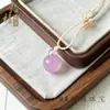 Colgante de collar de Calcedonia de Ágata Rosa Natural, Nuevo Estilo Chino Hebilla de Paz Rosa, Candado de Nube Propicia, Calabaza, Guanyin, Colgante de Buda