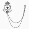 Suéter con Broche de Borla Corona de Diamante Retro Clásico Elegante de Dongdaemun, Corea del Sur, Joyería Pequeña para Mujer