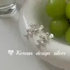 Brincos de Design Ins Estilo Coreano Prata de Lei S925 Brincos Pesados com Pingente de Cacho de Uva para o Dia a Dia, Sensação de Nicho e Alto Padrão