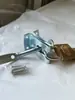 Cerradura táctil de valla de estacas pestillo automático pestillo de puerta de madera de valla cerradura de golpeo de hierro granja exterior corral para cerdos inserto para puerta de mascota