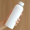 Botella deportiva de boca pequeña recubierta de goma, taza aislante de acero inoxidable 304 de doble capa al vacío, taza recta de boca pequeña estilo americano