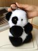 Lindo Pelo de Visón de Imitación Panda Pequeño Llavero Colgante para Coche Ins Celebridad Cibernética Muñeco de Peluche Muñeca Accesorios Colgantes para Bolso