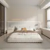 Mesa de noche de madera maciza de alta gama para almacenamiento de cremas, multifuncional, minimalista, moderna, estilo creativo para dormitorio, sensación de lujo ligero, pequeña