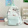 Mochila de Estilo Japonés Nueva de Alto Valor Fresca Dulce Linda con Lunares y Cachorro para Estudiantes de Secundaria y Preparatoria Mochila Ligera