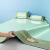 Esterilla refrescante de seda de hielo para verano para uso en casa, nuevo modelo 2026, doble uso para invierno y verano, esterilla de bambú lavable a máquina, sábana de verano, esterilla de paja