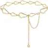 Cadena de Cintura Geométrica de Metal Transfronteriza Europea y Americana, Cadena Corporal Simple, Accesorio de Cadena de Cintura de Moda Versátil para Vestido, Venta al por Mayor