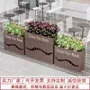 Combinación de Macetero de Acero Inoxidable para Exteriores, Canaleta para Flores de Hierro Forjado, Departamento de Ventas de Valla Municipal para Calle Comercial, Macetero Exterior para Flores