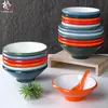 Tazones de melamina para fideos, tazones de imitación de porcelana para tiendas de fideos, tazones grandes comerciales para fideos de caracol, fideos mixtos, wontons, arroz con manitas de cerdo, hot pot picante y fideos en caldo