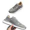 Zapatos Deportivos Casuales Ferrag de Piel de Vaca y Malla para Hombre, Zapatos de Correr Transpirables con Cordones para Hombre