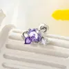 Brincos Henson Estilo Coreano Estrela Pista Coração Estrela Haste Rosqueada Dupla Ponta Studs para Cartilagem da Orelha Sensação de Alto Padrão Piercing Feminino Joia para Orelha