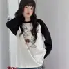 Camiseta de manga larga raglán estilo caricatura coreana para niñas, nueva tendencia otoño 2026, camiseta básica para niños