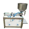 Máquina semiautomática de llenado de pasta de cabeza simple y doble Equipo de llenado de salsa de sésamo, salsa de chile Máquina de llenado de líquidos viscosos