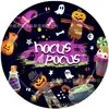 Mm250 Festival de Brujas Halloween Hocus Pocus Vajilla Festiva para 8 Personas Juego de 4 Piezas Plato de Papel Servilleta de Papel