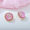 Pendientes de Flor Seca Natural Ámbar Semicírculo Inspirados en Diseño Transfronterizo, Moda Estilo Coreano, Joyería para Orejas de Diente de León Versátil de Gama Alta