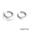 Pendientes minimalistas pequeños y modernos con forma de U, sin perforaciones, para mujer