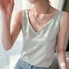 Camisola Branca para Mulheres 2026 Verão Nova Roupa de Cetim Camisola Camada Interna Top Camisola Roupa Externa Colete