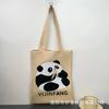 Bolsa de Tricô Ins Desenho Panda Feminina Bolsa de Mão Fashionável para Carregar na Mão Grande Capacidade Bolsa de Ombro Bolsa Transversal Bolsa