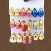 18 Peças Brincos de Gota de Alto Nível Mais Vendidos Transfronteiriços Nicho Simples Moda Brincos Cor Gradiente