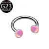 F136 Titanium Alloy Internal Thread Glitter Film Colorful Lip Ring Earrings Nose Ring G23 Ear Piercing C-Shaped Horseshoe Ring Wholesale