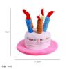 Chapéu de Aniversário para Pet Extra Grande Formato de Vela para Cachorro Chapéu Fofo de Bolo de Aniversário para Cachorro Adereço de Aniversário para Pet
