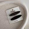 Estampado de leopardo color marrón combinación de pinza textura pinza para el pelo de alta calidad estilo maduro dulce picante pinza de pico de pato pinza para flequillo lateral pinza para el pelo