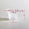 Suporte de Velas de Chá de Vidro de Cristal Estilo Escandinavo Recipiente para Velas Base Suporte para Cera de Aromaterapia Vidro Transparente Acessórios de Iluminação