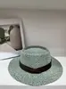 Chapéu de Palha Estilo Old Money para Férias na Praia de Verão, Chapéu de Sol Respirável Vazado Tecido à Mão em Palha, Chapéu de Sol para Exterior