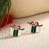 Brincos de Natal Europa e Estados Unidos moda quente alce árvore de Natal floco de neve diamante brincos personalizados tridimensional cartoon brincos