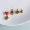 Acessórios de jóias DIY atacado não-desbotamento areia ouro peixinho koi grande buraco frisado pulseira pingente acessórios de jóias