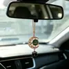 Decoração de carro com escrita árabe, estrela e lua, cravejado de diamantes, ornamento giratório para pendurar no interior do carro, fabricante, pingente de carro