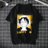 ONE PIECE ONE PIECE Lufei Camiseta estampada de cuatro etapas Top fino Camiseta de manga corta de anime Transfronteriza