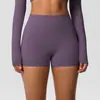 Pantalones Cortos de Yoga de Color Sólido Transfronterizos, Doble Cara Cepillados, de Cintura Alta, Ajustados, Levanta Glúteos, para Correr, Fitness, Deportes, Tres Cuartos, Mujer