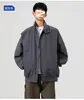 Jaqueta de trabalho americana da moda para outono para homens, simples e versátil, corte solto, jaqueta juvenil com gola de lapela, top esportivo fashion