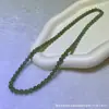 Conjunto de Tres Piezas de Collar, Pulsera y Aretes de Perlas Redondas de Jade Hetian de Mina Antigua Natural - Un Regalo para Madres, Abuelas y Madres Mayores en el Día de la Madre