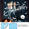 Pegatinas electrostáticas para ventana de Halloween transfronterizas HappyHalloween araña y murciélago decoración de cristal pegatinas en stock para venta al por mayor
