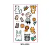 Adesivos de Tatuagem de Animais de Desenho Animado Novos Transfronteiriços Infantis Ecológicos Personalidade Criativa Presente Brinquedo Adesivos Tatuagem