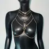 Cadena Corporal de Chica Atractiva Transfronteriza Europea y Americana Cadena para el Pecho Cadena de Chaleco Pequeño Hecha a Mano de Moda Correa para el Cuello Halter con Pedrería Atuendo de Fiesta