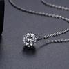 Jinse Summer Simples Pingente Latão Seis garras Colar de Zircão Corrente de Clavícula Feminina Coreano Internet Vermelho Mesmo Pagamento Jóias