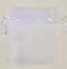 Bolsas de Malla Lisas, Bolsas para Joyería de Flores Secas, Bolsas Transparentes de Organza, Bolsas de Dulces de Color Sólido, Bolsas de Regalo con Cordón, Bolsas de Organza
