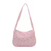 Bolso Pequeño Cuadrado Cruzado con Estampado de Lazo Fresco y Sencillo 2025 Nuevo Bolso de Hombro Exquisito Fruncido Bolso Pequeño Cruzado