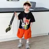 Conjunto de Verano para Niños 2026 Estilo Nuevo Dibujos Animados de Policía Conejo Infantil Overol de Manga Corta de Verano Conjunto de Dos Piezas Moderno